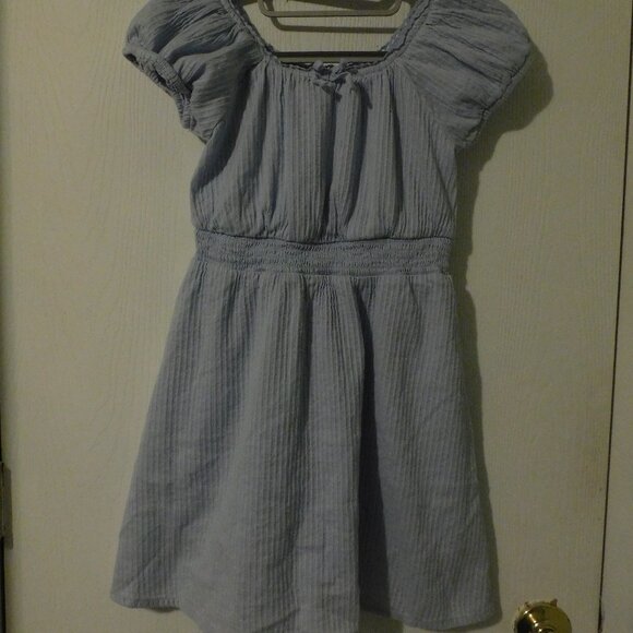 Girls Cotton Dress in Size L(10=12)  in a light blue - Picture 1 of 3